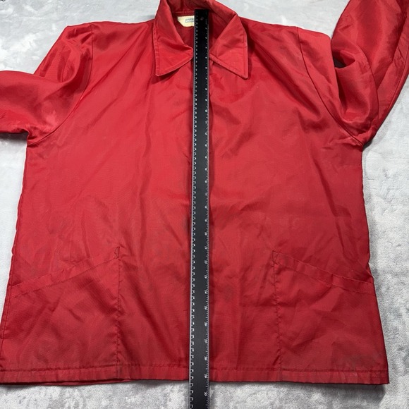 Holloway XL Windbreaker Jacket Mens Red Silver Spring Speedway Vintage Racing - Picture 4 of 12